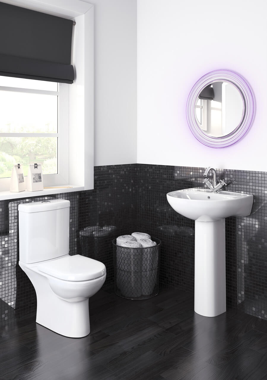 Nuie Lawton 625mm Compact Pan White With Cistern