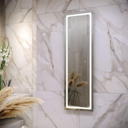 RAK Aquarius 420 x 1400mm LED Tall Dress Mirror With Demister And Touch Sensor Switch