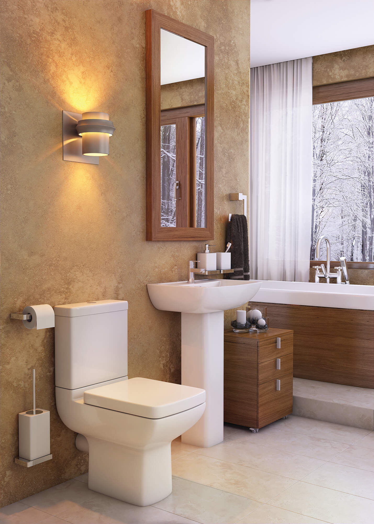 Kartell K-Vit Pure Close Coupled WC Pan With Cistern And Seat
