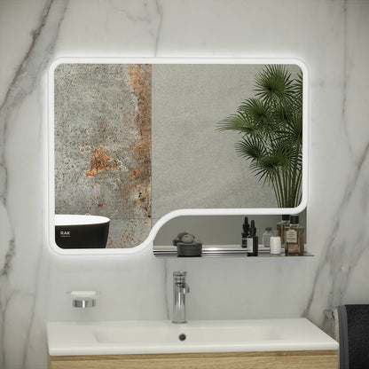 Rak Ornate LED Illuminated 600 x 800mm Mirror With Demister Pad