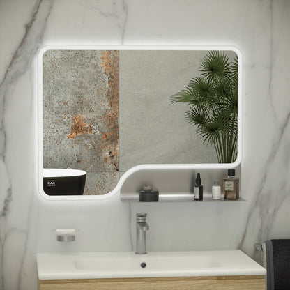 Rak Ornate LED Illuminated 600 x 800mm Mirror With Demister Pad