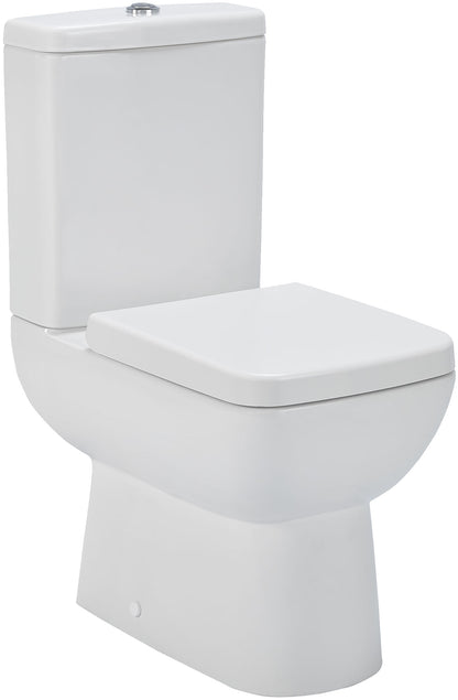 Nuie Ambrose 380mm Compact Semi Flush To Wall Pan With Cistern And Seat