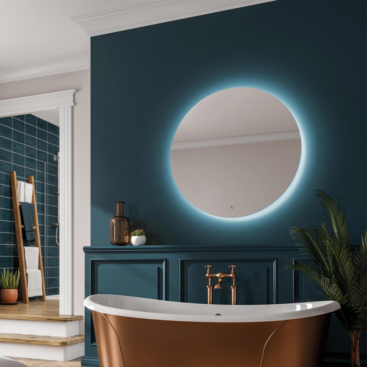 HIB Theme 60 LED Illuminated Round Mirror