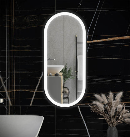 Rak Picture LED Illuminated Oval Mirror With Demister Pad