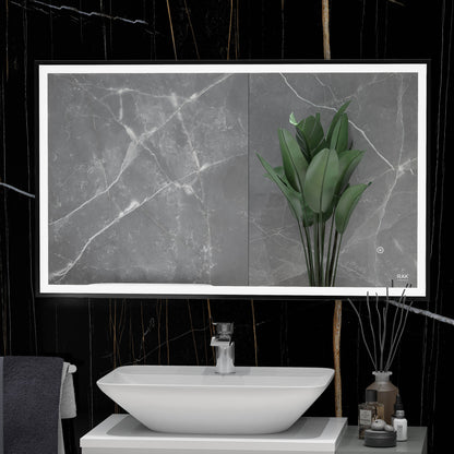 Rak Picture Soft Square LED Illuminated Mirror With Demister Pad