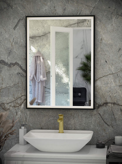 Rak Art Square LED Illuminated 500 x 700mm Mirror With Demister Pad