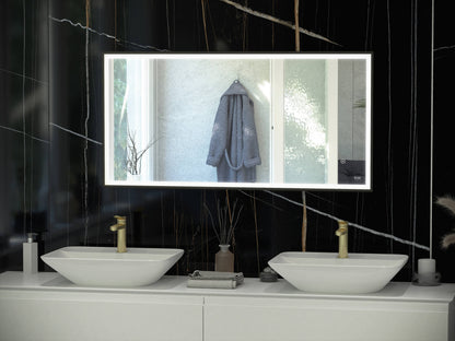 Rak Art Square LED Illuminated 500 x 700mm Mirror With Demister Pad