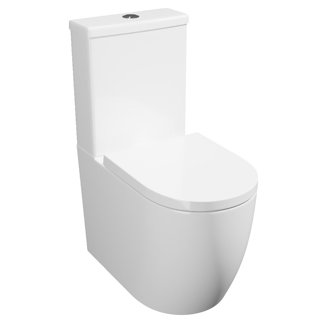 Kartell K-Vit Genoa Round Close-To-Wall Close Coupled WC Pan With Cistern And Seat