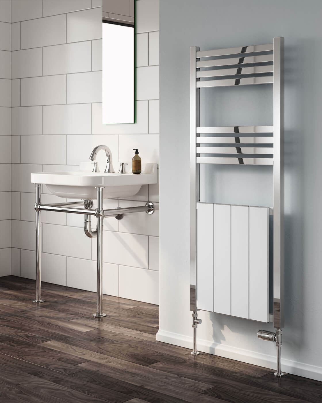 Reina York 485 x 1200mm Aluminium Designer Radiator