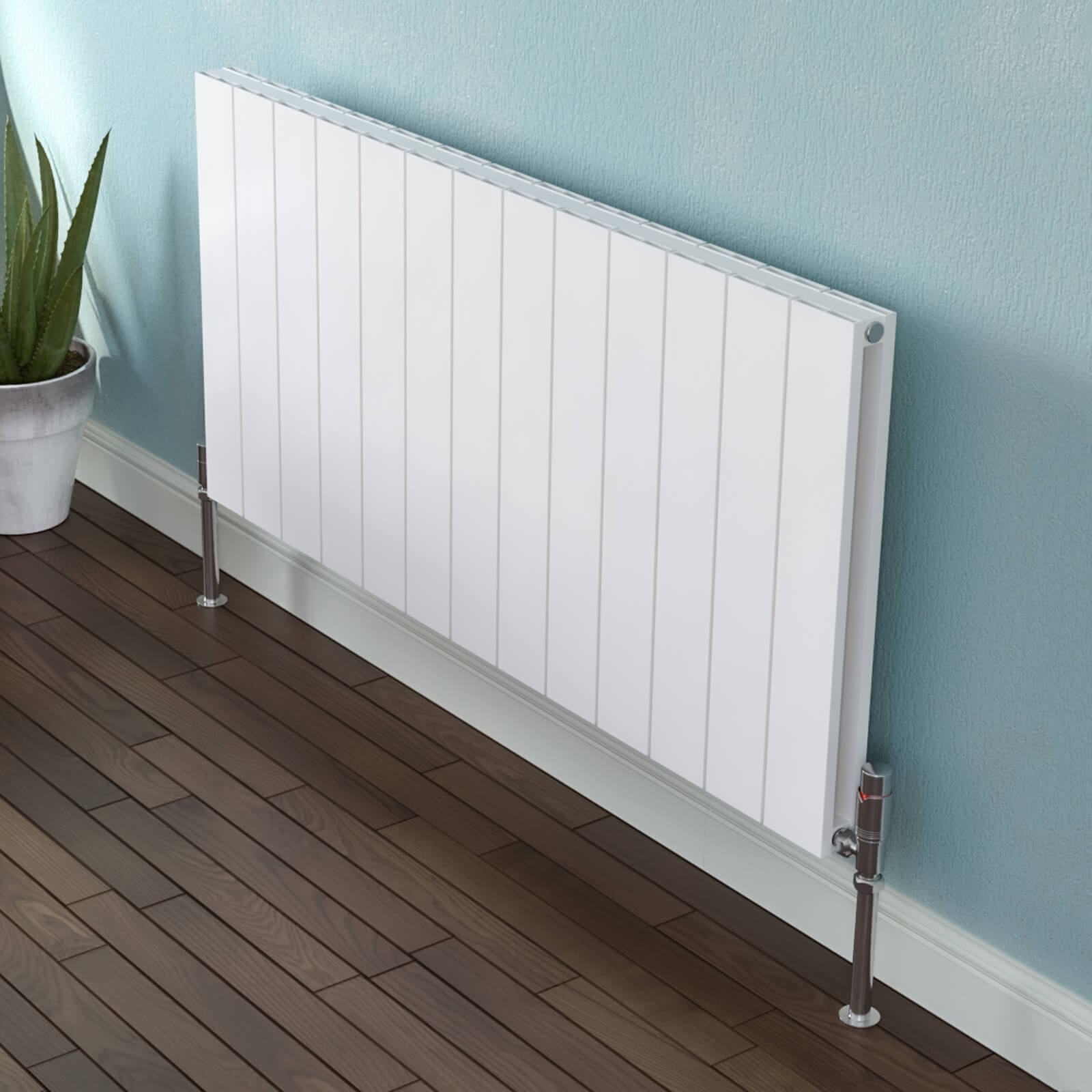 Reina Casina 600mm High Double Panel Horizontal Aluminium Radiator