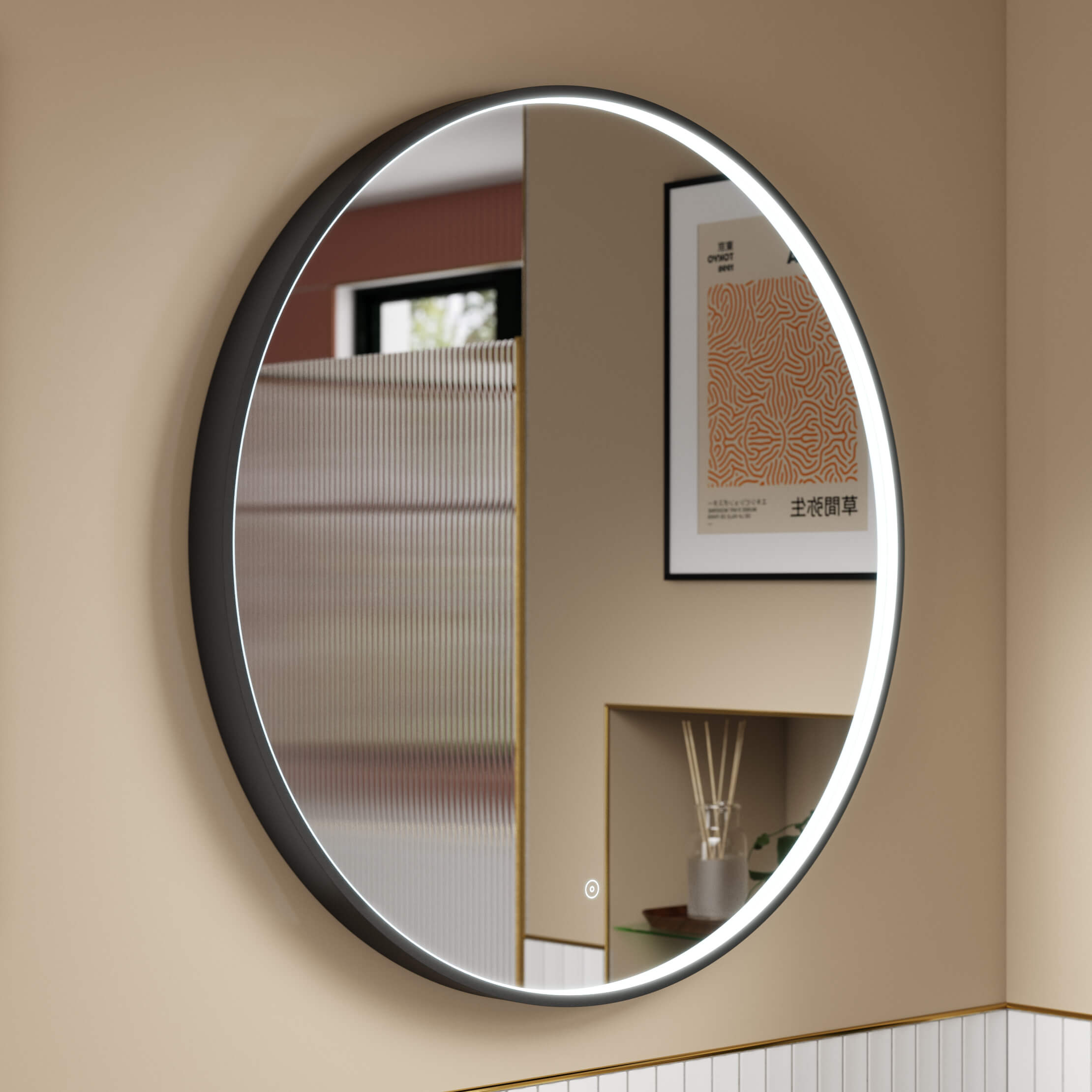 Hudson Reed Mensa Framed LED Touch Sensor Mirror