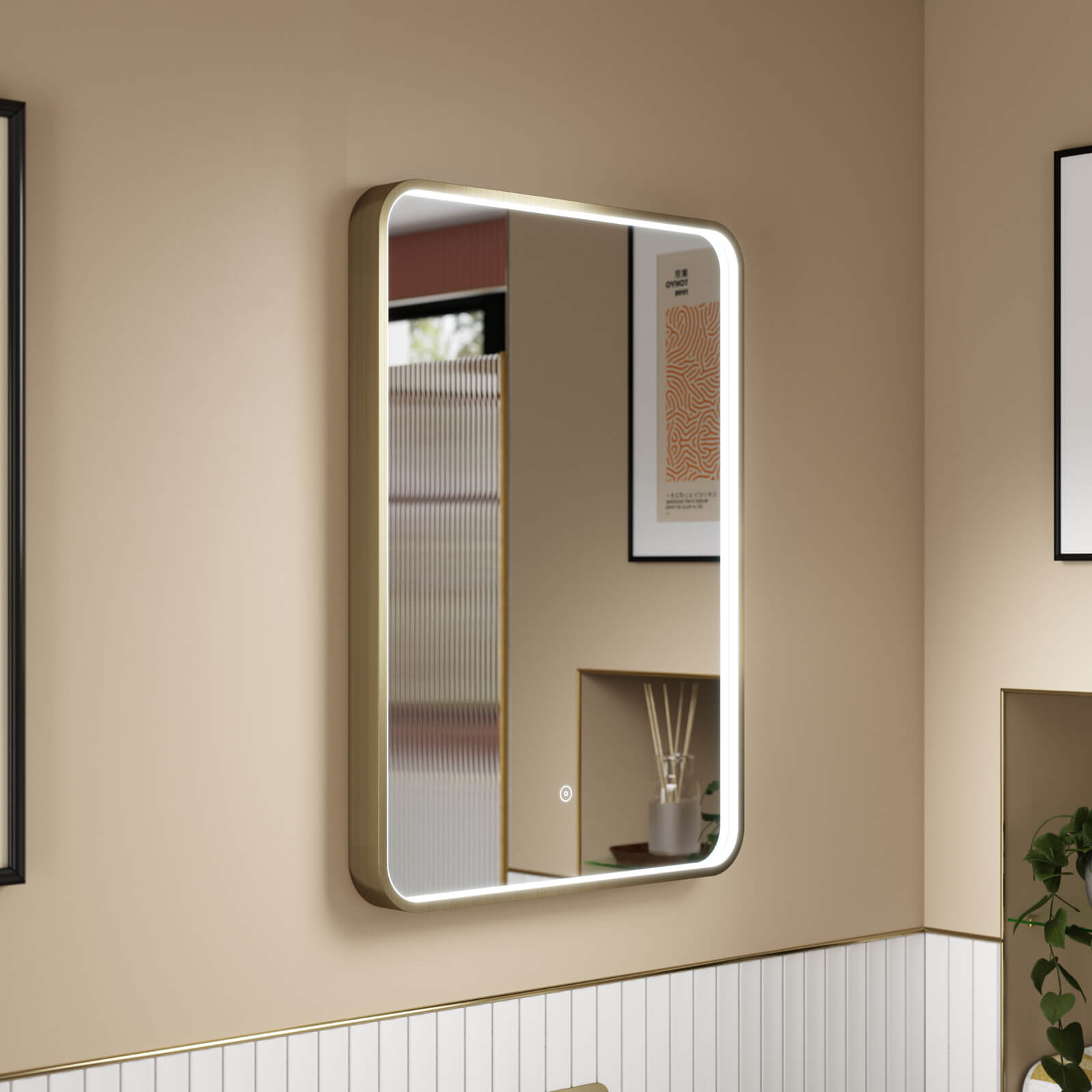 Hudson Reed Pictor 500 x 700mm Framed LED Mirror