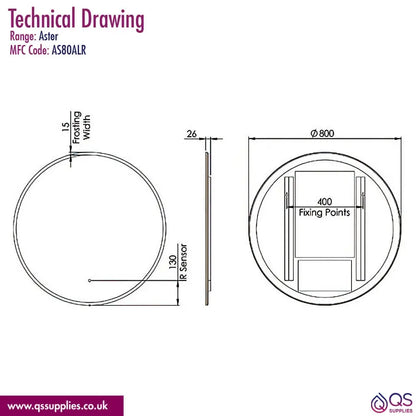 Tavistock Aster LED Illuminated Slim Circular Mirror