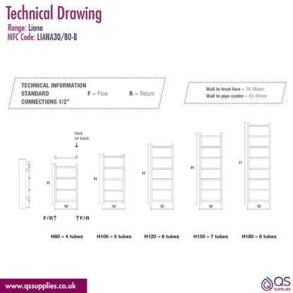 Dq Heating Liana Stainless Steel Straight Towel Rail