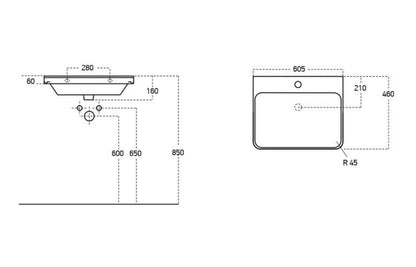Lambi 600mm 2 Door Floor Standing Basin Unit - White Gloss