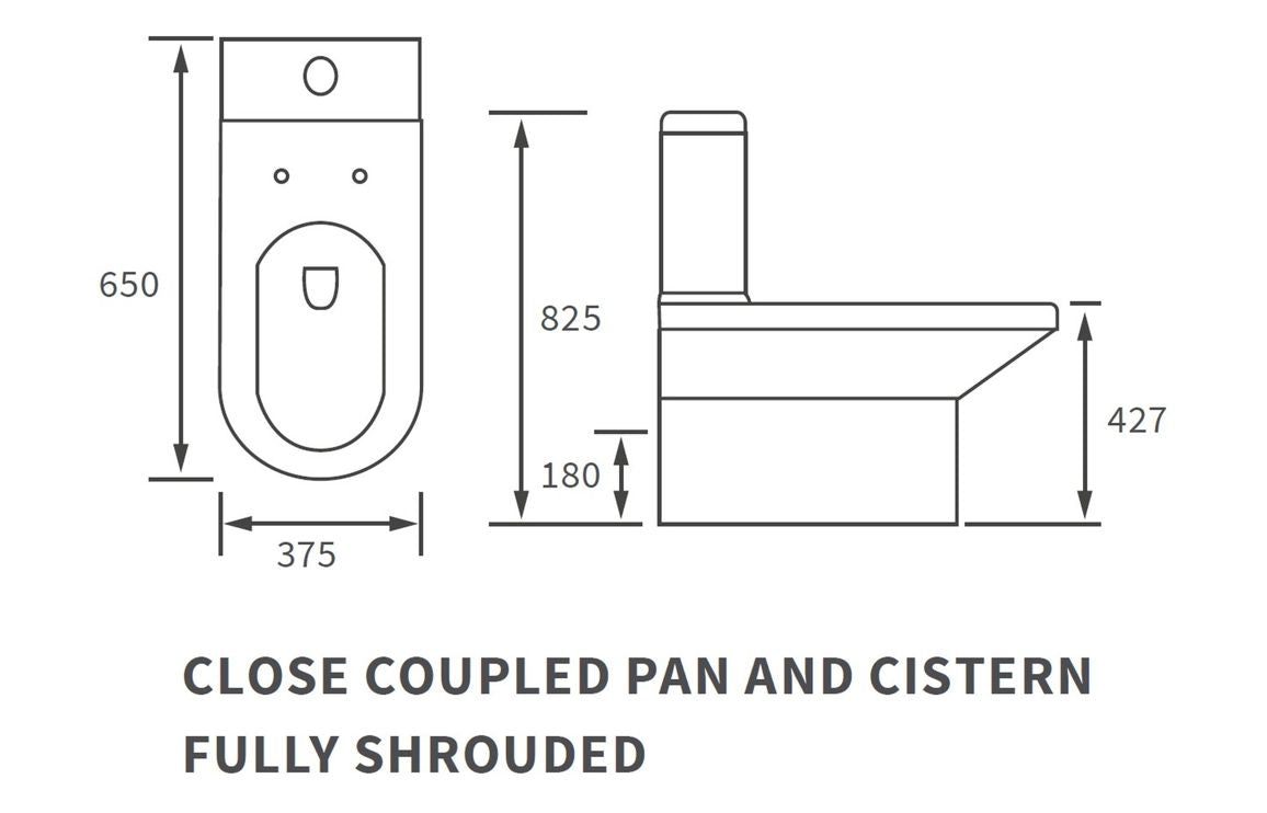 Laurus Rimless Close Coupled Fully Shrouded WC & Soft Close Seat