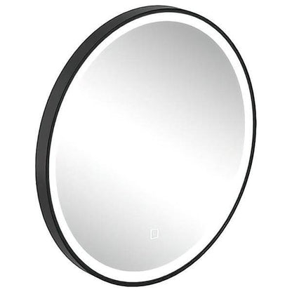 Britton Hoxton Top-Quality Matt Black Led Mirror With Demister Pad
