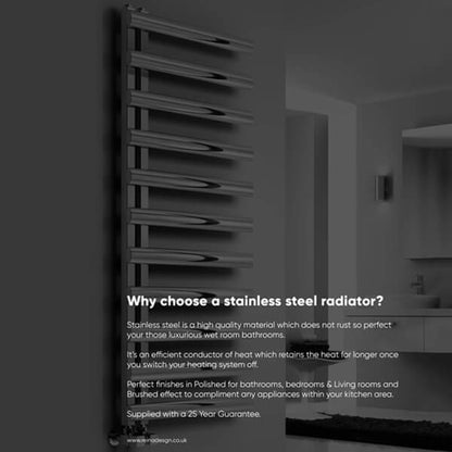 Reina Bolca 485mm Wide Straight Aluminium Towel Rail