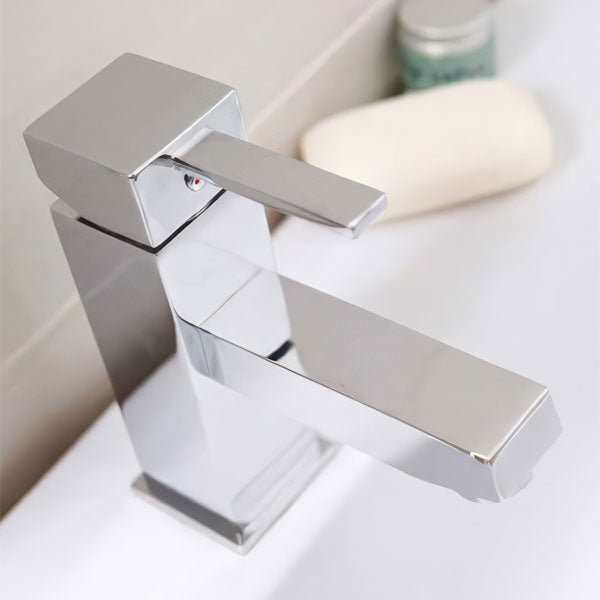 Fline xos Chrome Mono Basin Mixer Tap With Click Clack Waste