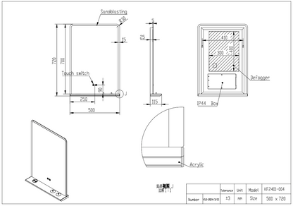 CHARJ LED Mirror 500×700