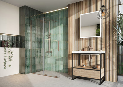 Monolux 8mm Easy Clean 2m Tall Sliding or Wetroom Shower Door & Optional Side Panel - Chrome