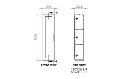 Heritage 300mm Wall Hung 1 Door Tall Unit - Matt White