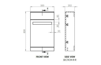 Heritage 500mm Floor Standing WC Unit - Matt White
