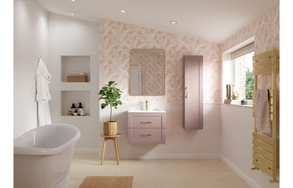 Heritage 300mm Wall Hung 1 Door Tall Unit - Matt Peony