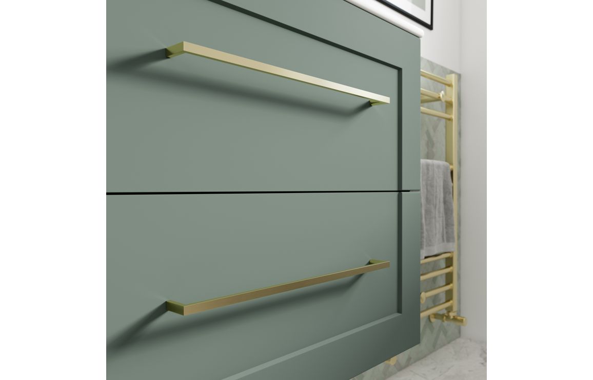 Heritage 300mm Wall Hung 1 Door Tall Unit - Matt Reed Green