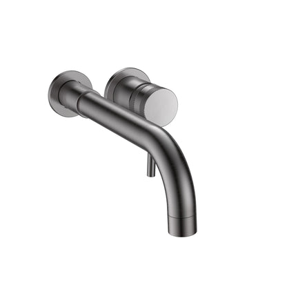 Cre Matt Black Wall Mounted Basin / Bath Filler Tap