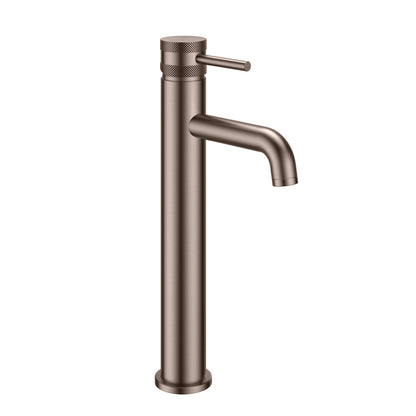 Cre Tall Brushed Gold Metal Mono Basin Mixer