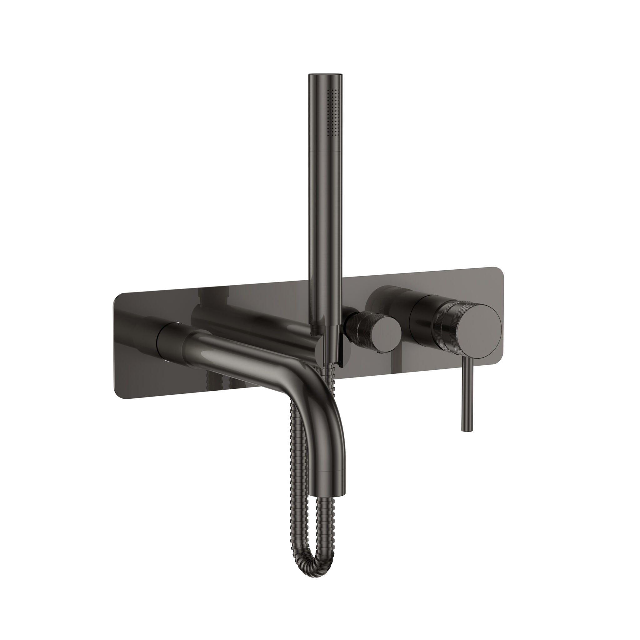 Cre Brushed Gun Metal Wall Mounted Bath Shower Mixer
