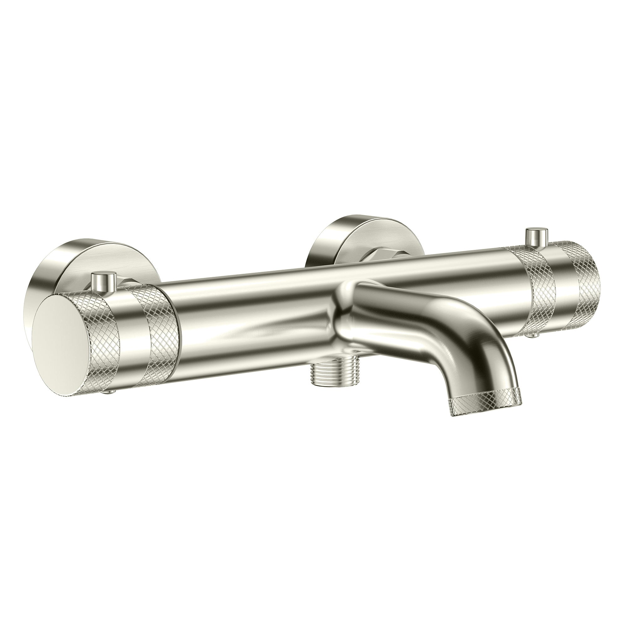 Wall Mounted Bath Filler Brushed Nickel (2 Outlet)