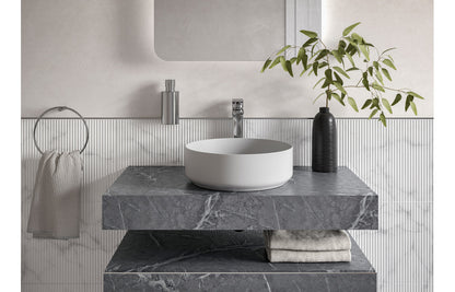 Nature 800mm Wall Hung Basin Shelf - Grey Marble