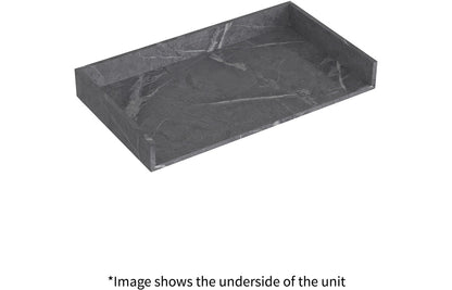 Nature 600mm Wall Hung Basin Shelf - Grey Marble
