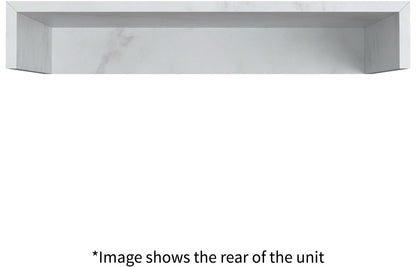 Nature 600mm Wall Hung White Marble Basin Shelf & Bottle Trap