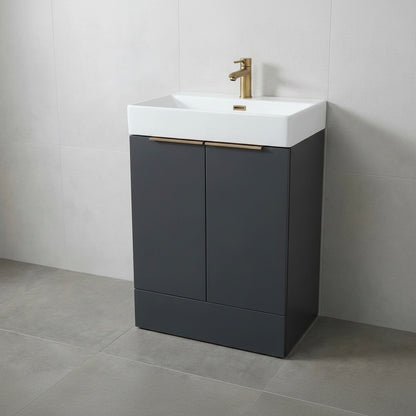 Novo 1180-60 600mm 2-Door Floorstanding Vanity unit with Nano Glazed Ceramic Basin