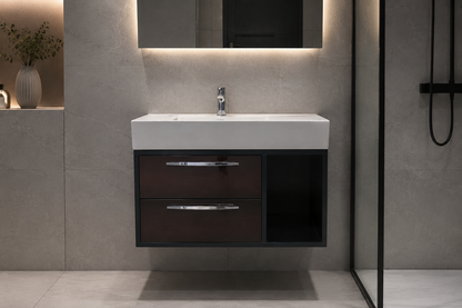 Novo Frame 1190-80 Luxe Multi 2 Draw Vanity & Nano Glazed Ceramic Basin