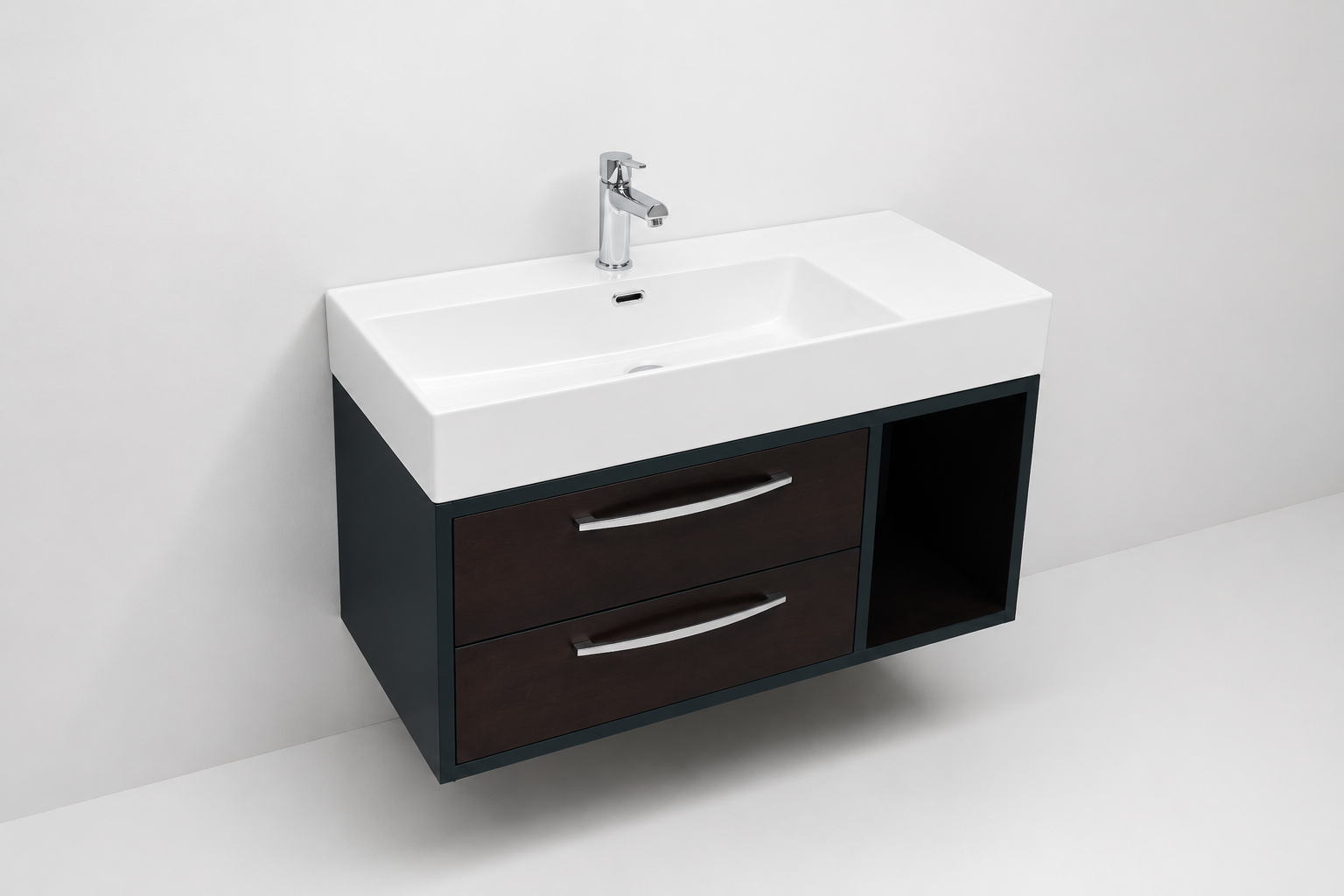 Novo Frame 1190-80 Luxe Multi 2 Draw Vanity & Nano Glazed Ceramic Basin