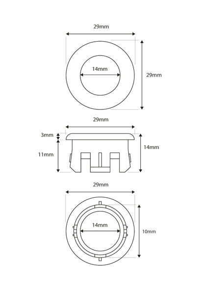 Brushed Bronze Round Overflow Insert