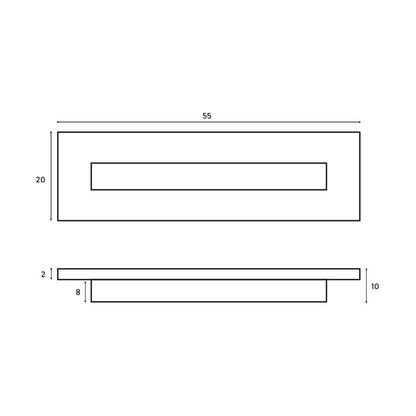 Brushed Bronze Rectangle Overflow Insert
