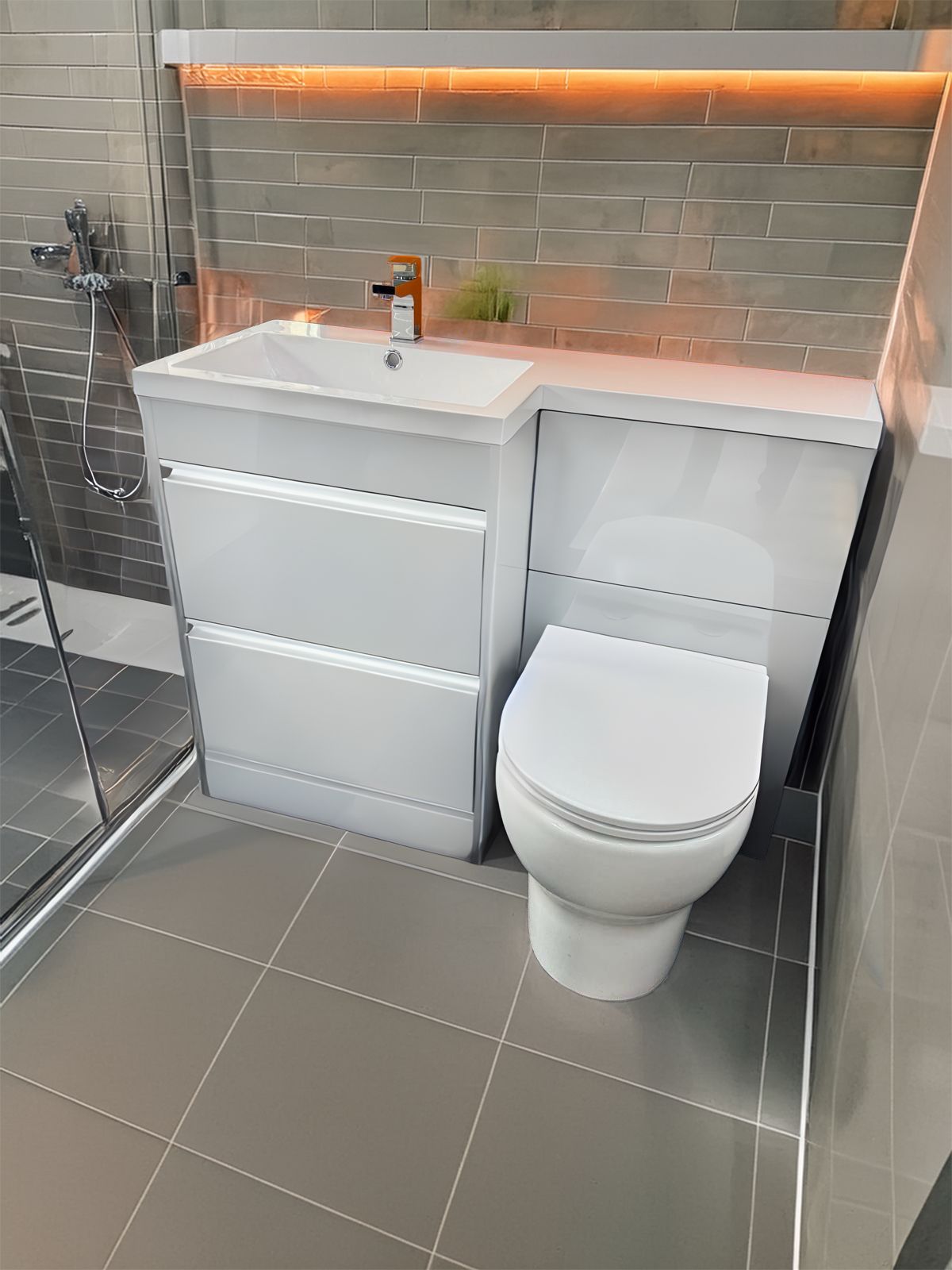 Novo 1100  Light Grey Furniture & BTW WC Pack