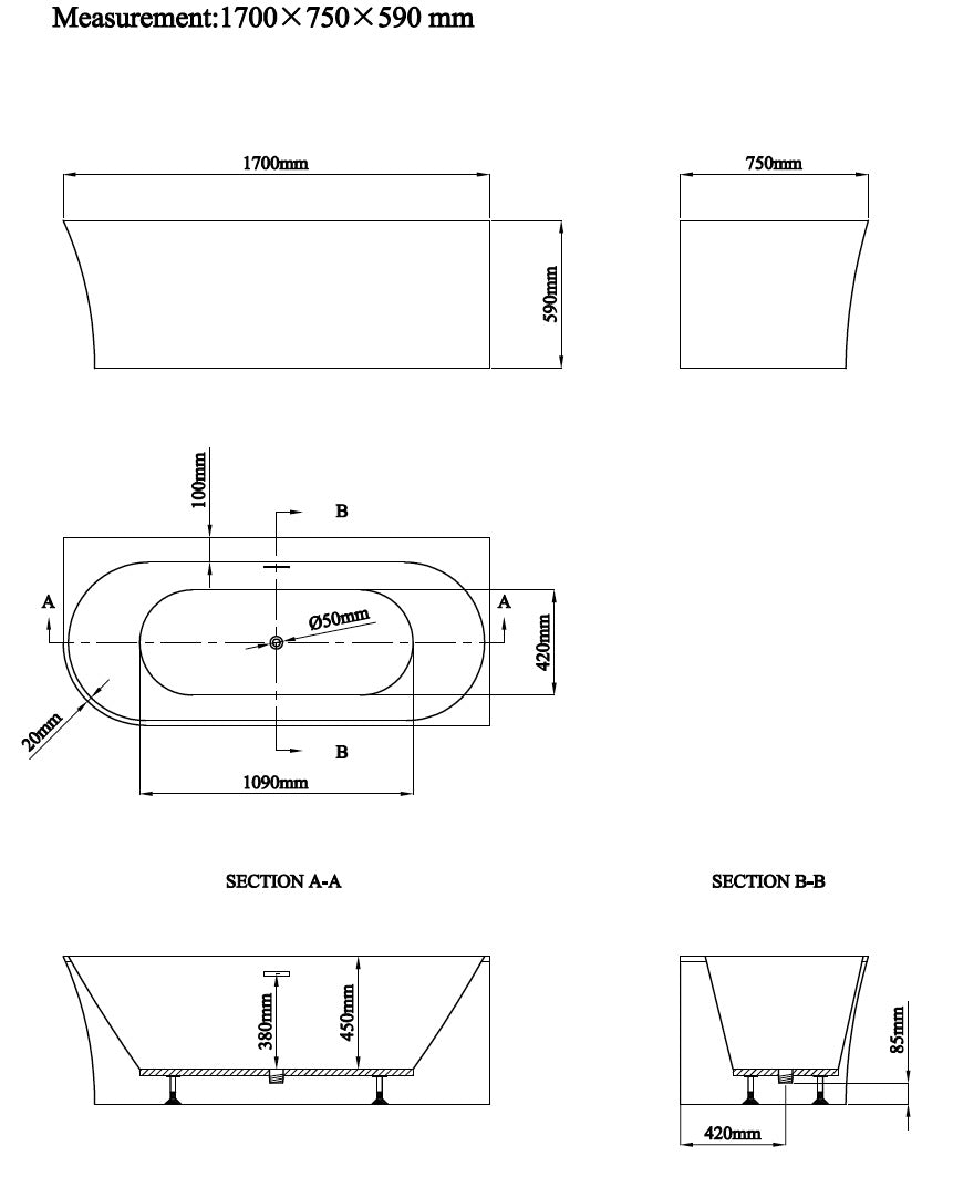 Novo Status Como Corner freestanding Designer Bath Right Hand