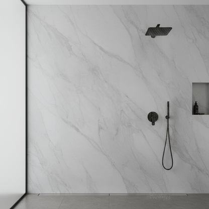 Shower Wall Panel  1200 Light Grey Marble