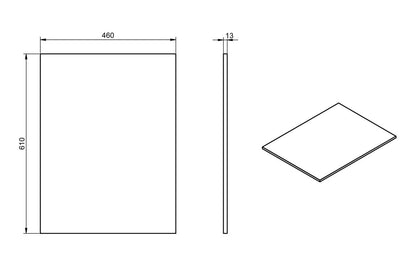 CLICK 600mm Wall Hung 2 Drawer Basin Unit & Top - Matt Cotton