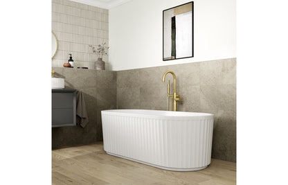 CLICK 615mm Wall Hung 2 Drawer Basin Unit & Basin - Matt Clay