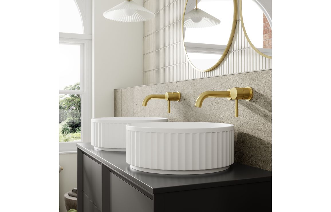 CLICK 1200mm Wall Hung 4 Drawer Basin Unit Run & Top - Matt Clay
