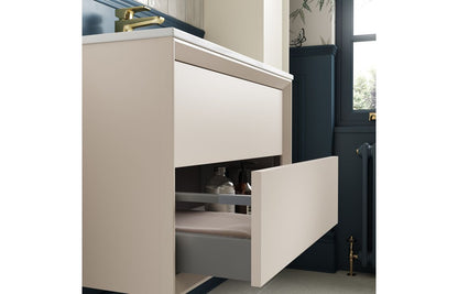 CLICK 345mm Wall Hung 1 Door Tall Unit - Matt Cotton