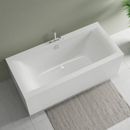 Fline Oporto White Square Rectangular Double Ended Bath