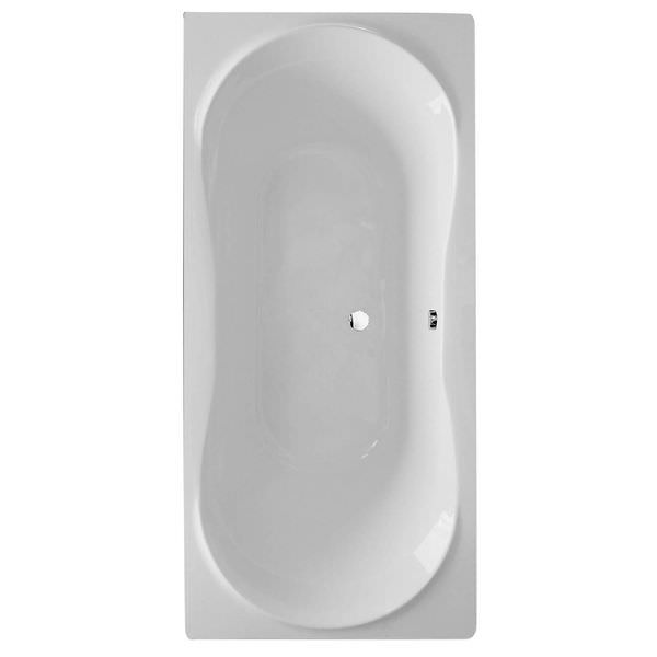 Fline Comet 1800 x 800mm Round Double Ended Straight Bath White